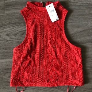 Missguided orange crop top NWT